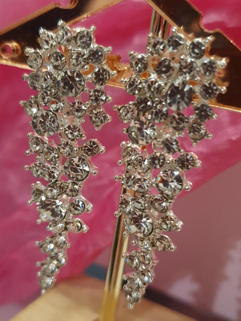 Cascade Clip On Earrings