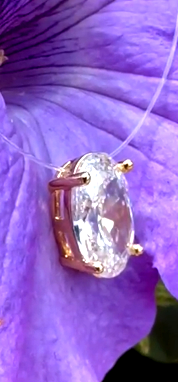 Oval Floating Diamond