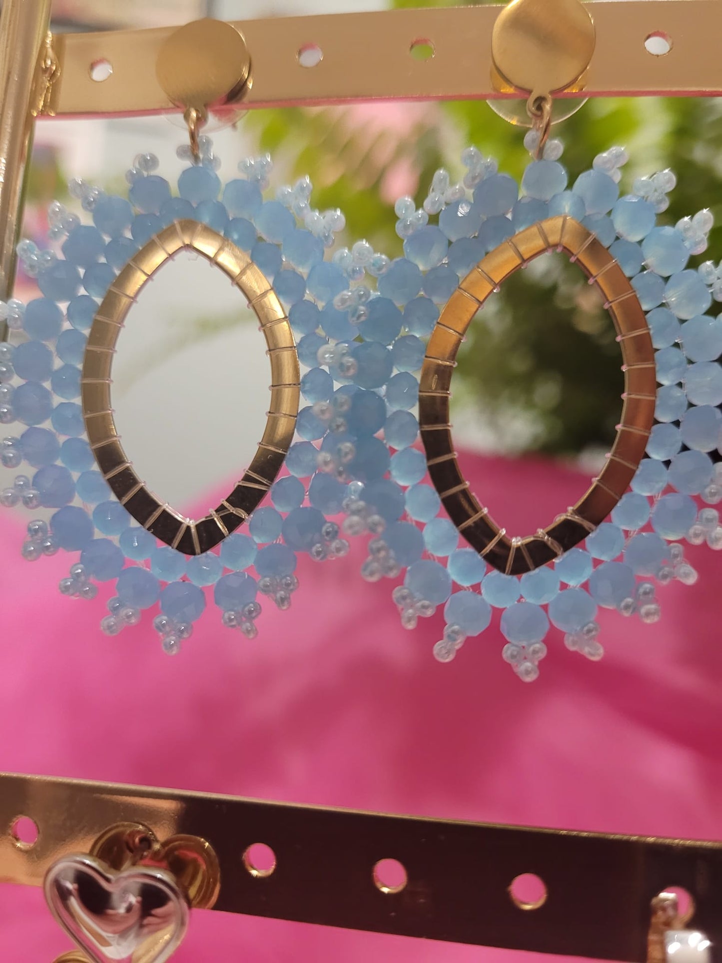 Yazmine Earrings Blue & Gold