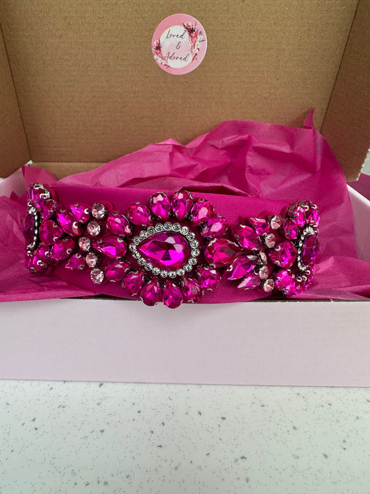 Cerise pink hairband