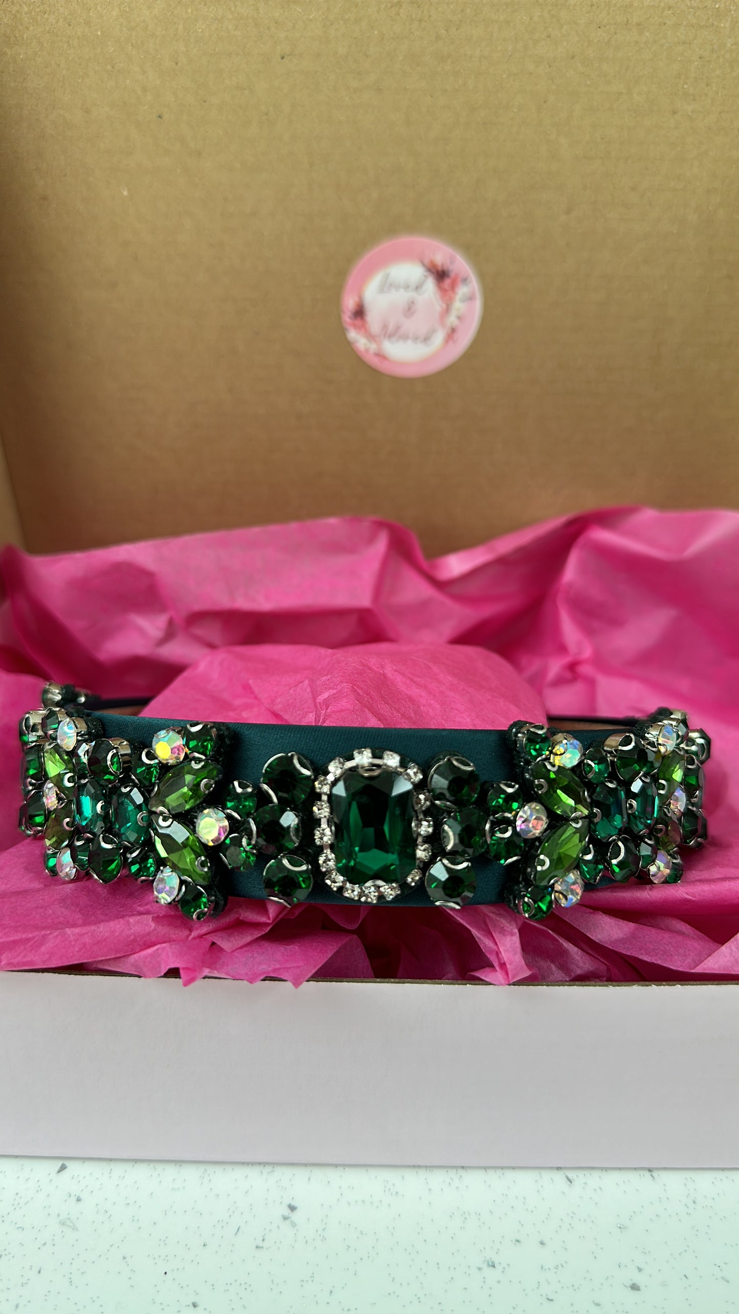 Celestial forest green hairband