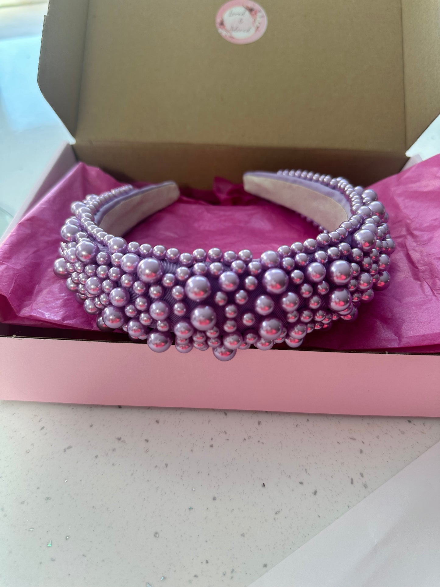 Celestial Lilac Pearl Hairband