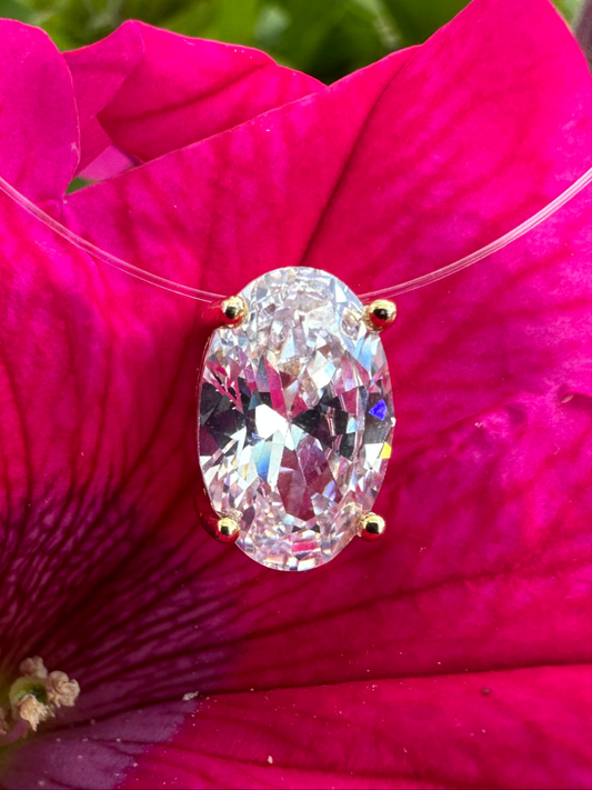 Oval Floating Diamond