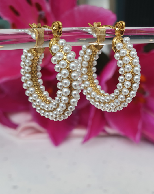 Perla Hoop Earrings