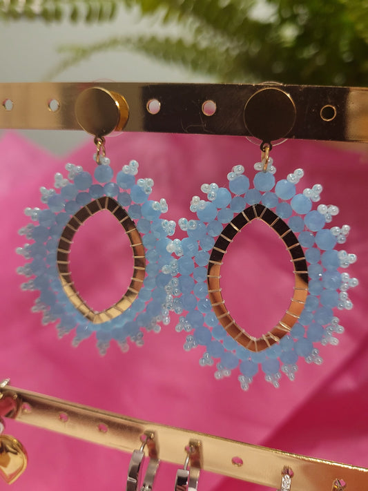 Yazmine Earrings Blue & Gold