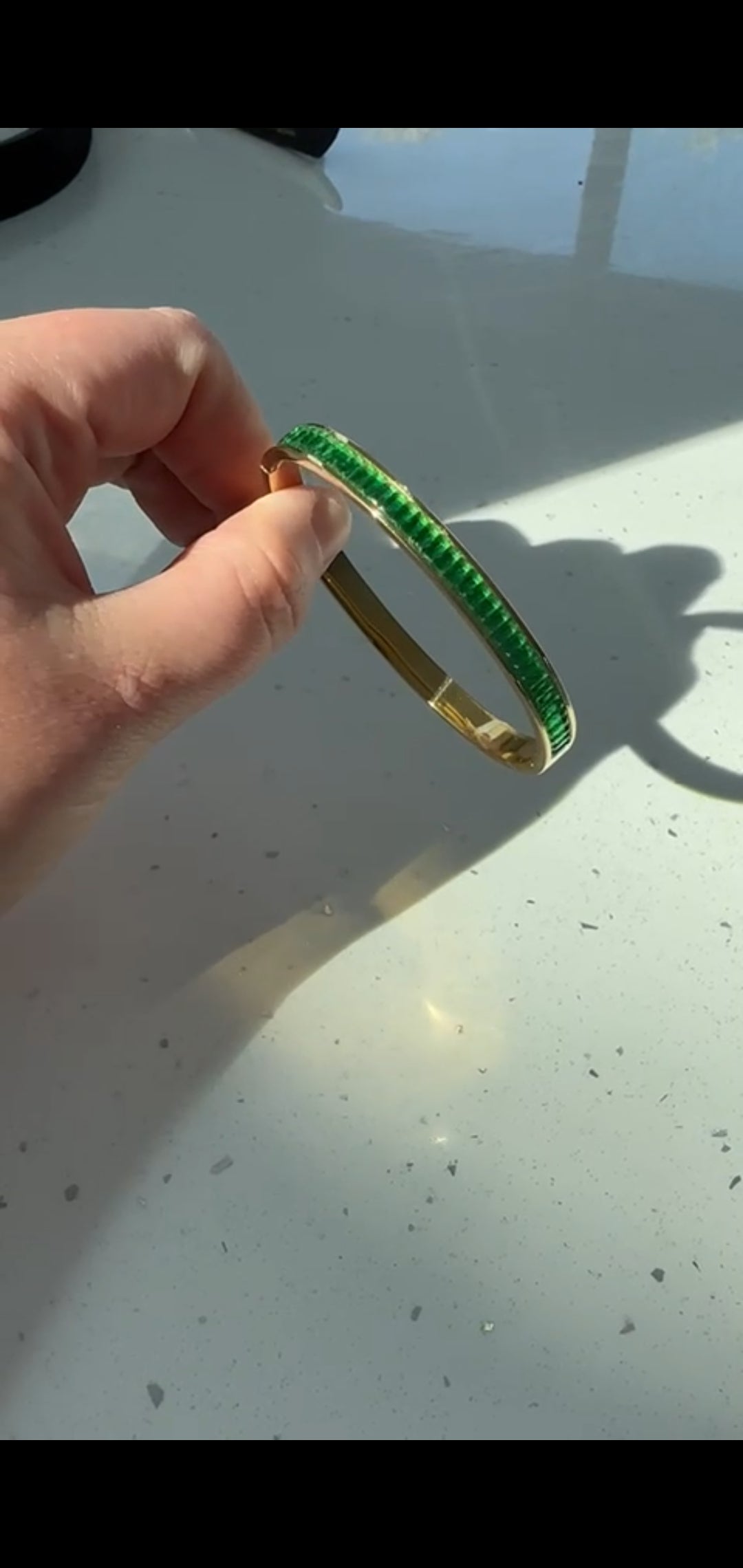 Athena Green Bangle